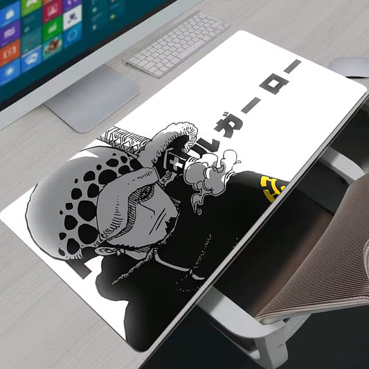 Gaming Mouse Pad Gamer Home Computer HD Mousepad Keyboard Pad Carpet Non-Slip One Piece Trafalgar D Water Law Office Mouse Mats