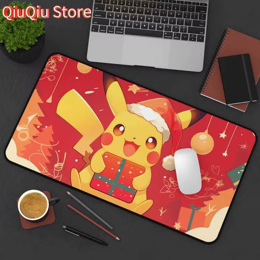 Christmas Pokemon Desk Mat, Cute Anime Manga, Mouse Pad, Desk Pad, Computer Mat, Gaming Mat,