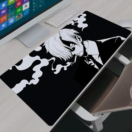 One Piece Sanji Gaming Mouse Pad Gamer Home Computer HD Mousepad XXL Keyboard Pad Carpet Non-Slip Office Mouse Mats